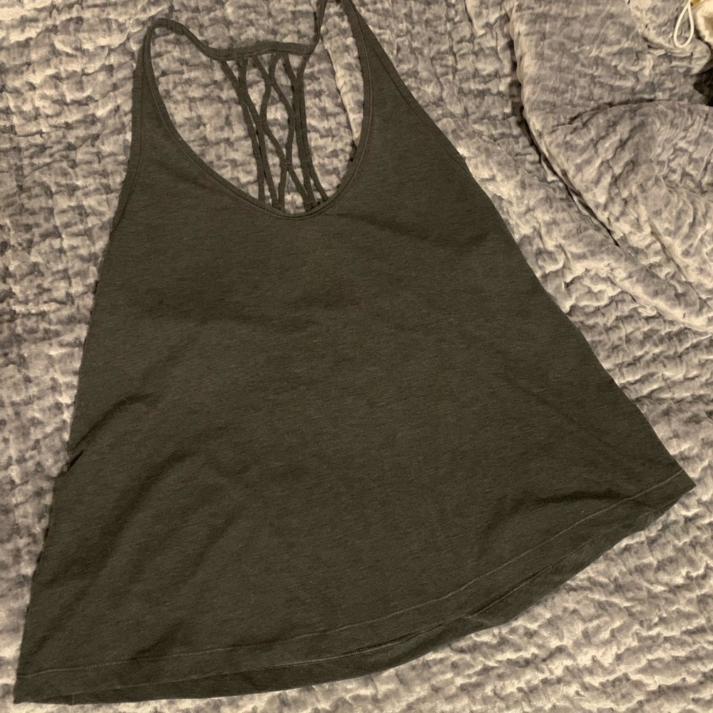 Lulu sz 4/small grey loose tank strappy back